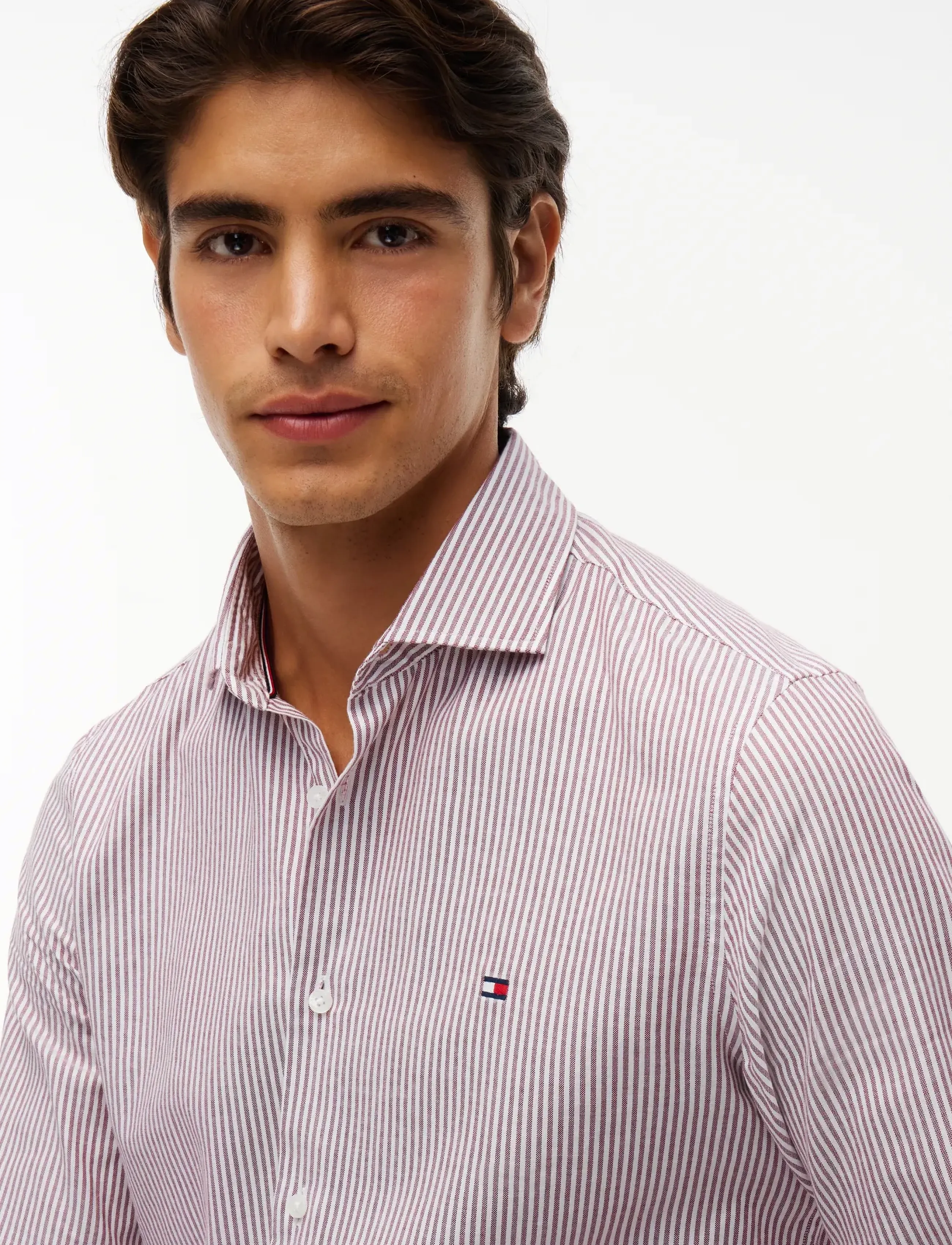Tommy Hilfiger - CL OXFORD STRIPE - premium stiilid - rouge   white - 3