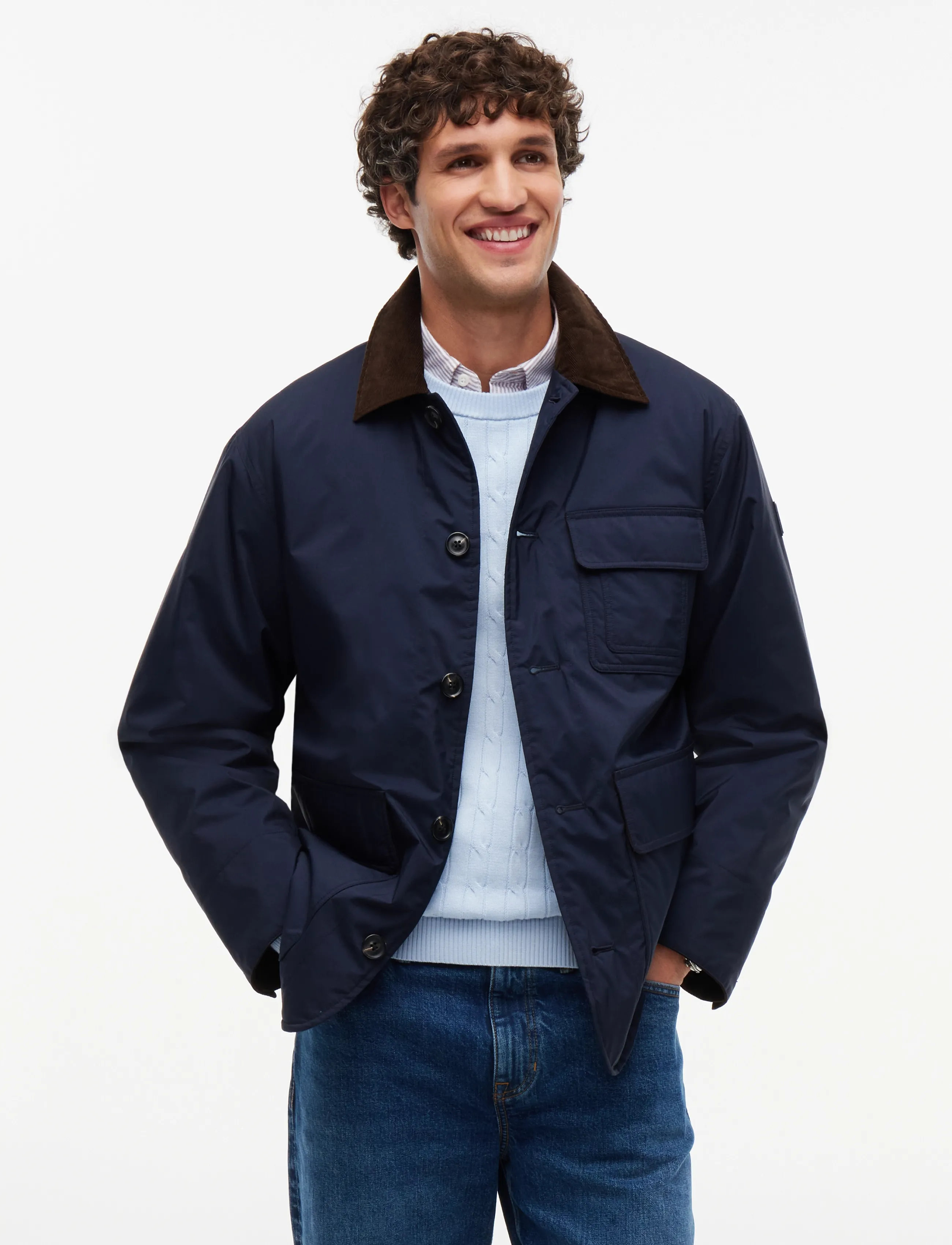 Tommy Hilfiger Surplus Padded Barn Jacket, M, Jackets, Marineblau - Männerswear