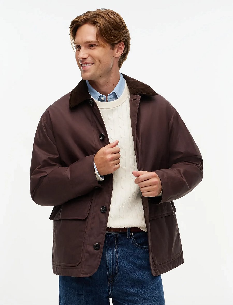 Tommy Hilfiger - WAXED BARN JACKET - gefütterte jacken - earthy brown - 0