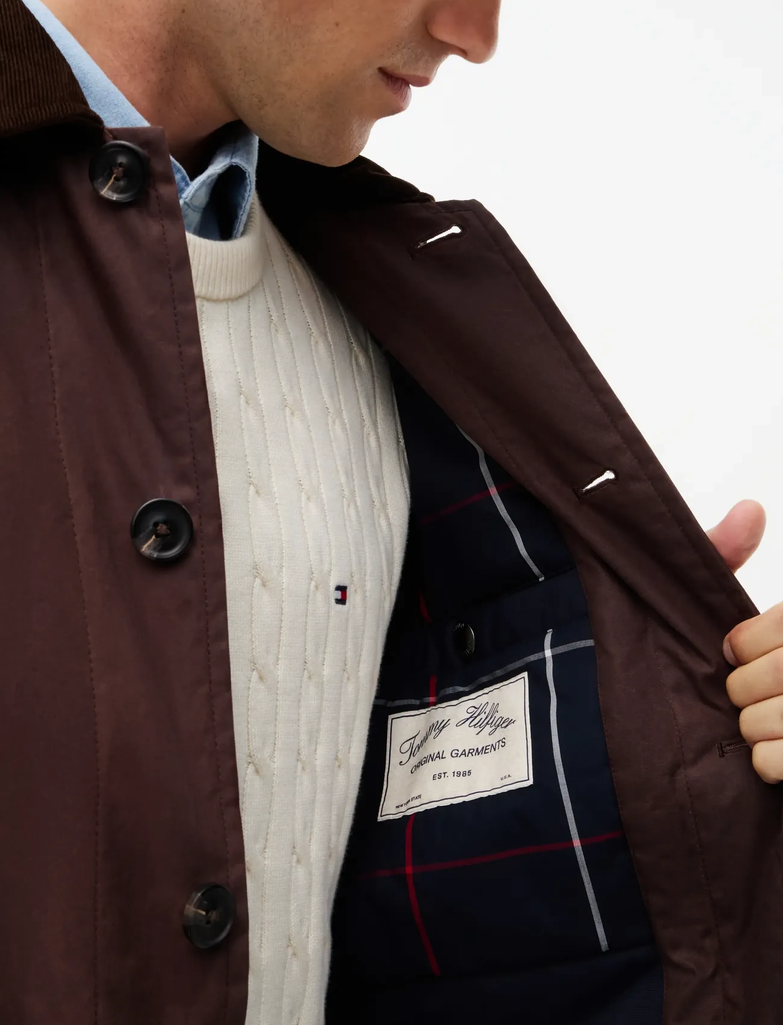 Tommy Hilfiger - WAXED BARN JACKET - gefütterte jacken - earthy brown - 3