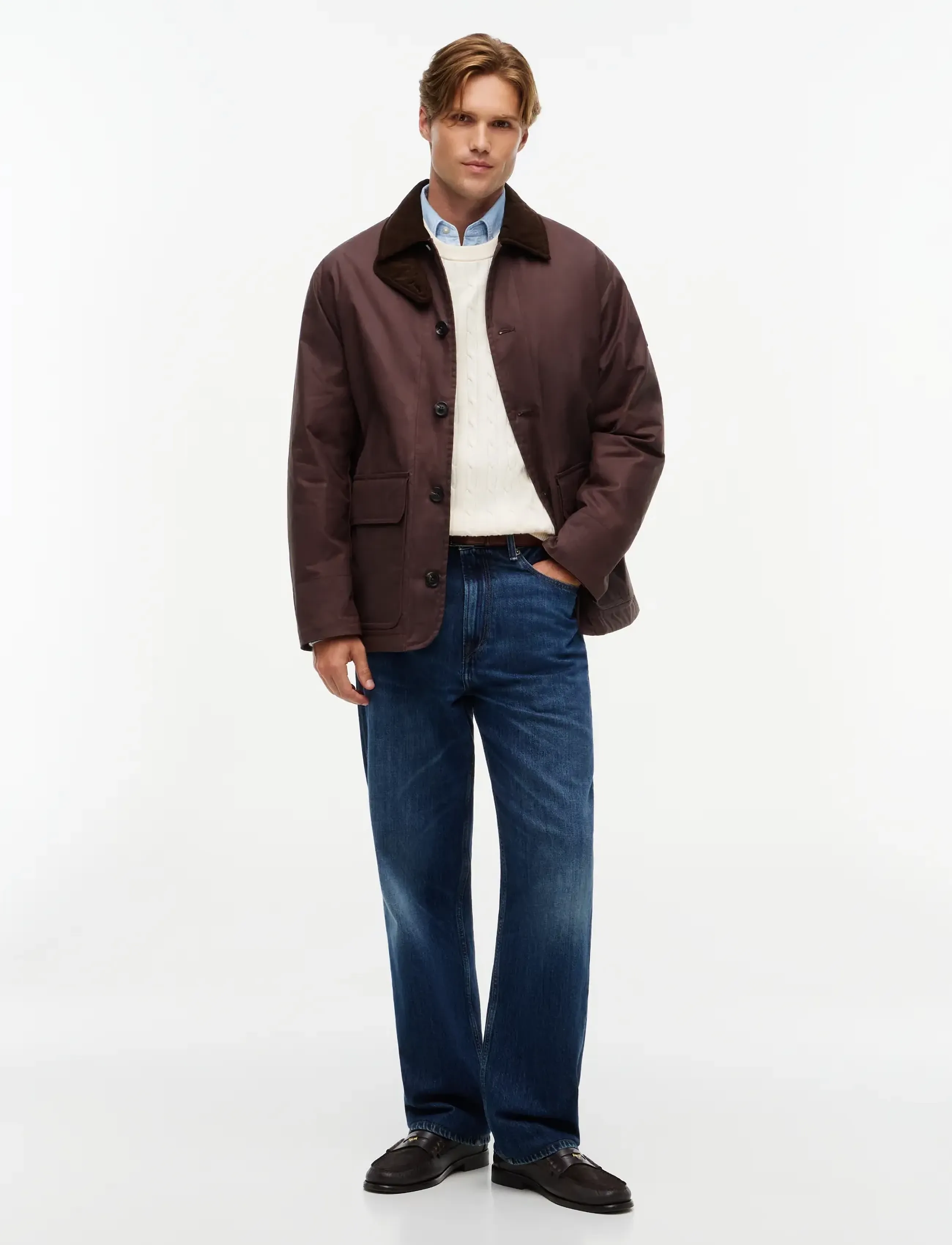 Tommy Hilfiger - WAXED BARN JACKET - gefütterte jacken - earthy brown - 4