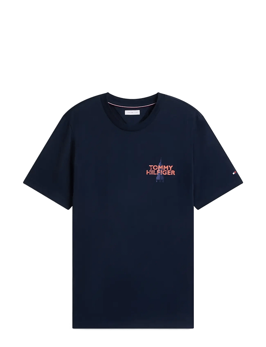 Tommy Hilfiger - EMPIRE LEFT CHEST GRAPHIC TEE - kurzärmelige t-shirts - navy blue - 1