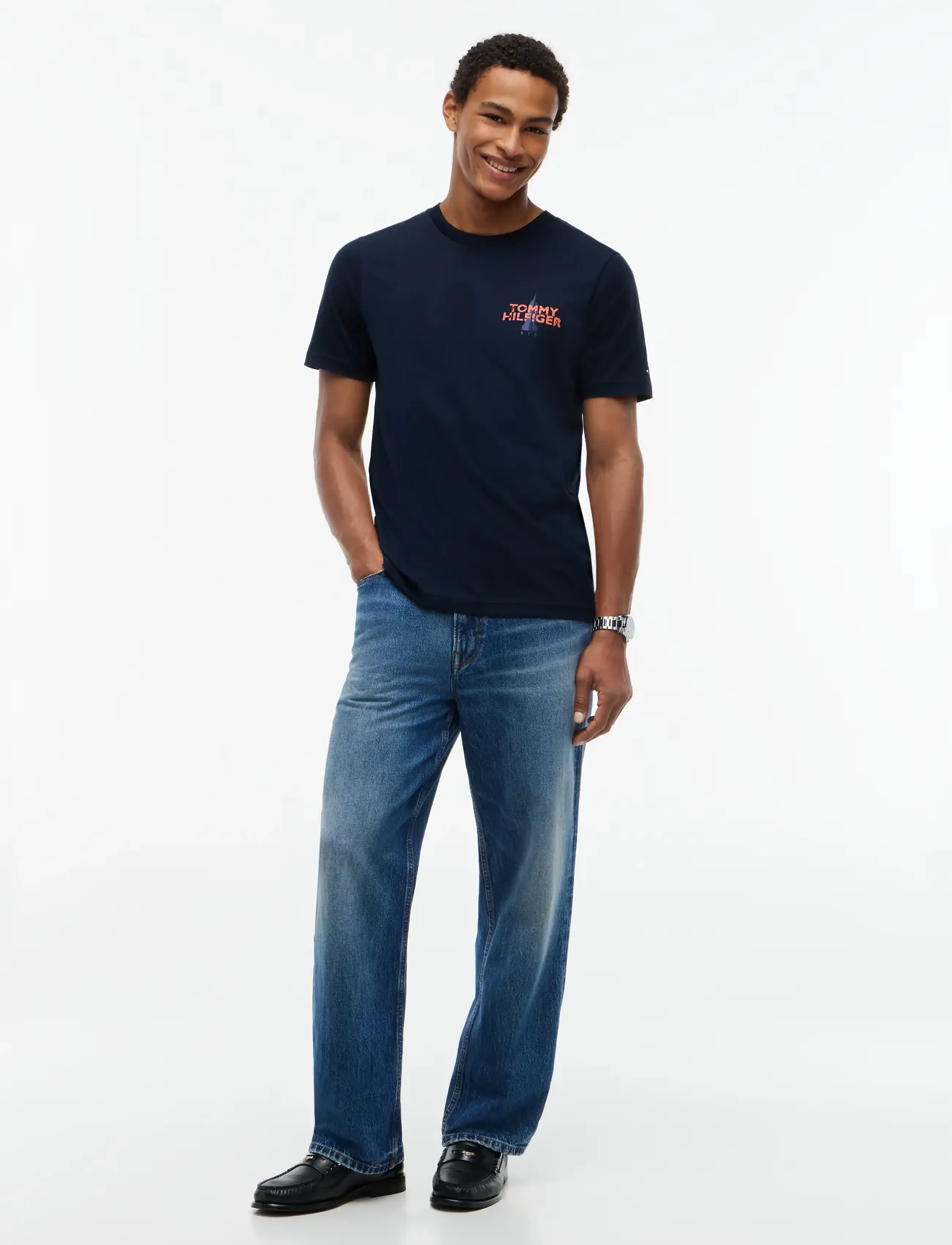 Tommy Hilfiger - EMPIRE LEFT CHEST GRAPHIC TEE - navy blue - 4