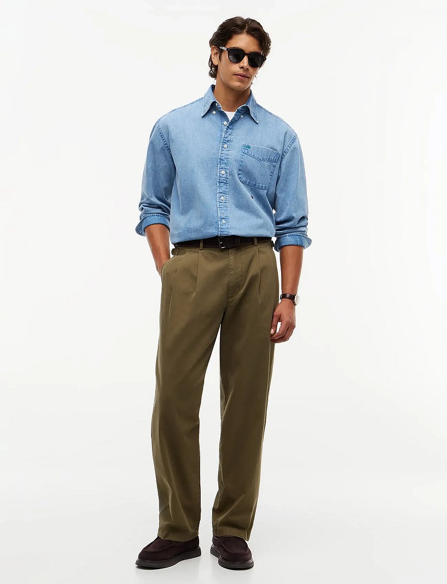 Tommy Hilfiger - RIVER SURPLUS HERRINGBONE GMD - casual bukser - platinum olive - 3