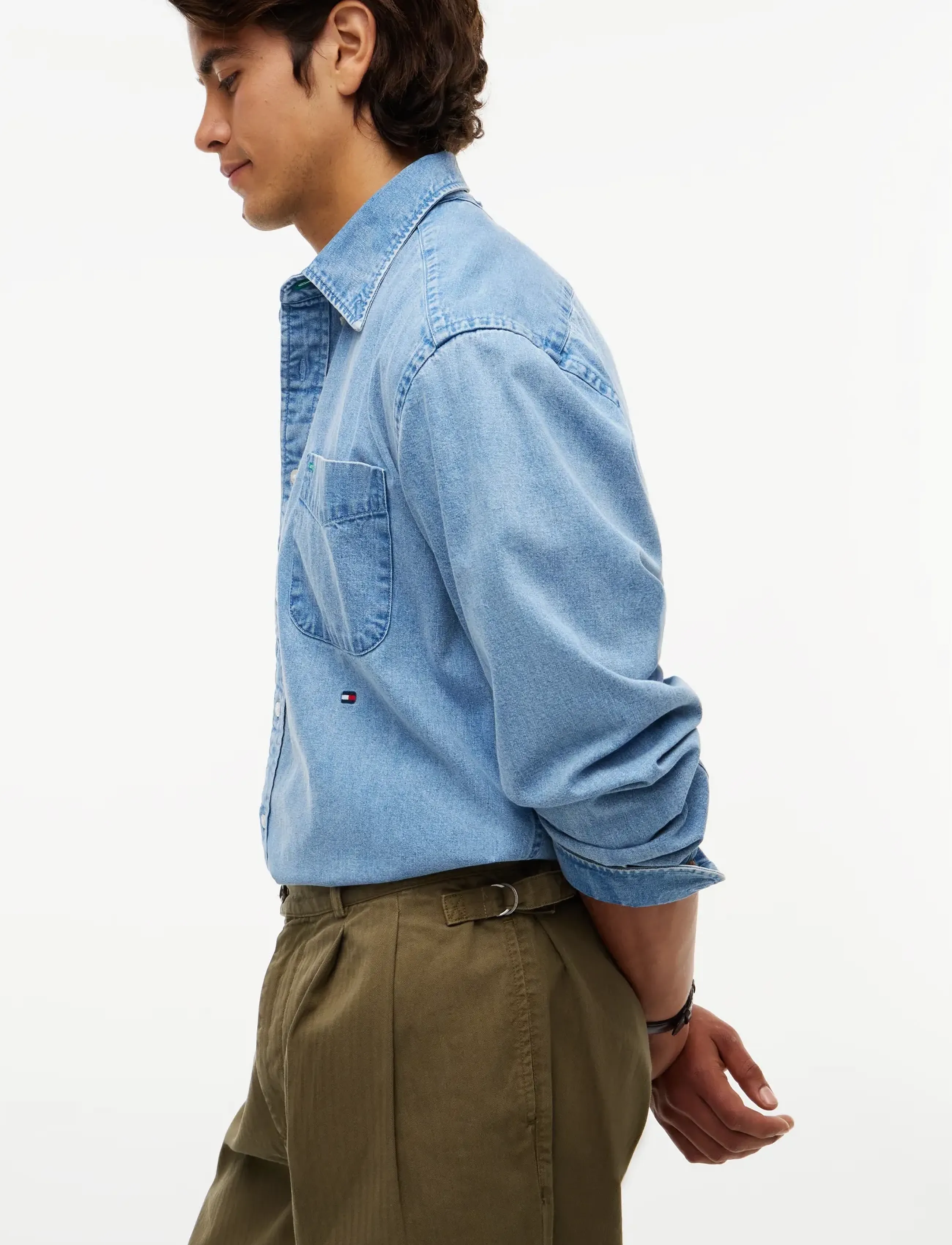 Tommy Hilfiger - RIVER SURPLUS HERRINGBONE GMD - casual bukser - platinum olive - 4