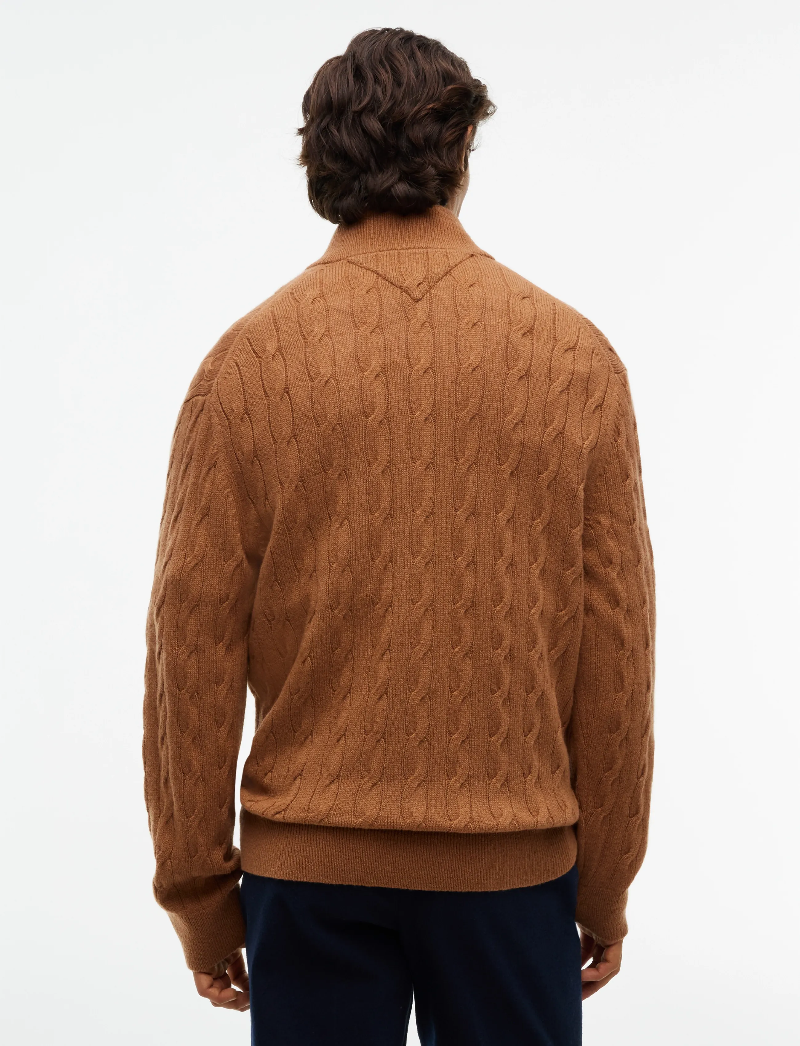 Tommy Hilfiger - LAMBSWOOL CABLE ZIP THROUGH - full zip tröjor - timeless tawny heather - 2