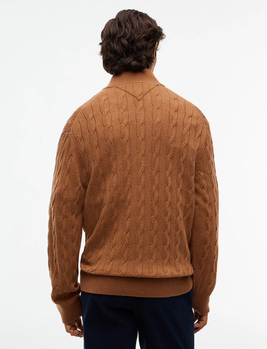 Tommy Hilfiger - LAMBSWOOL CABLE ZIP THROUGH - full zip tröjor - timeless tawny heather - 2