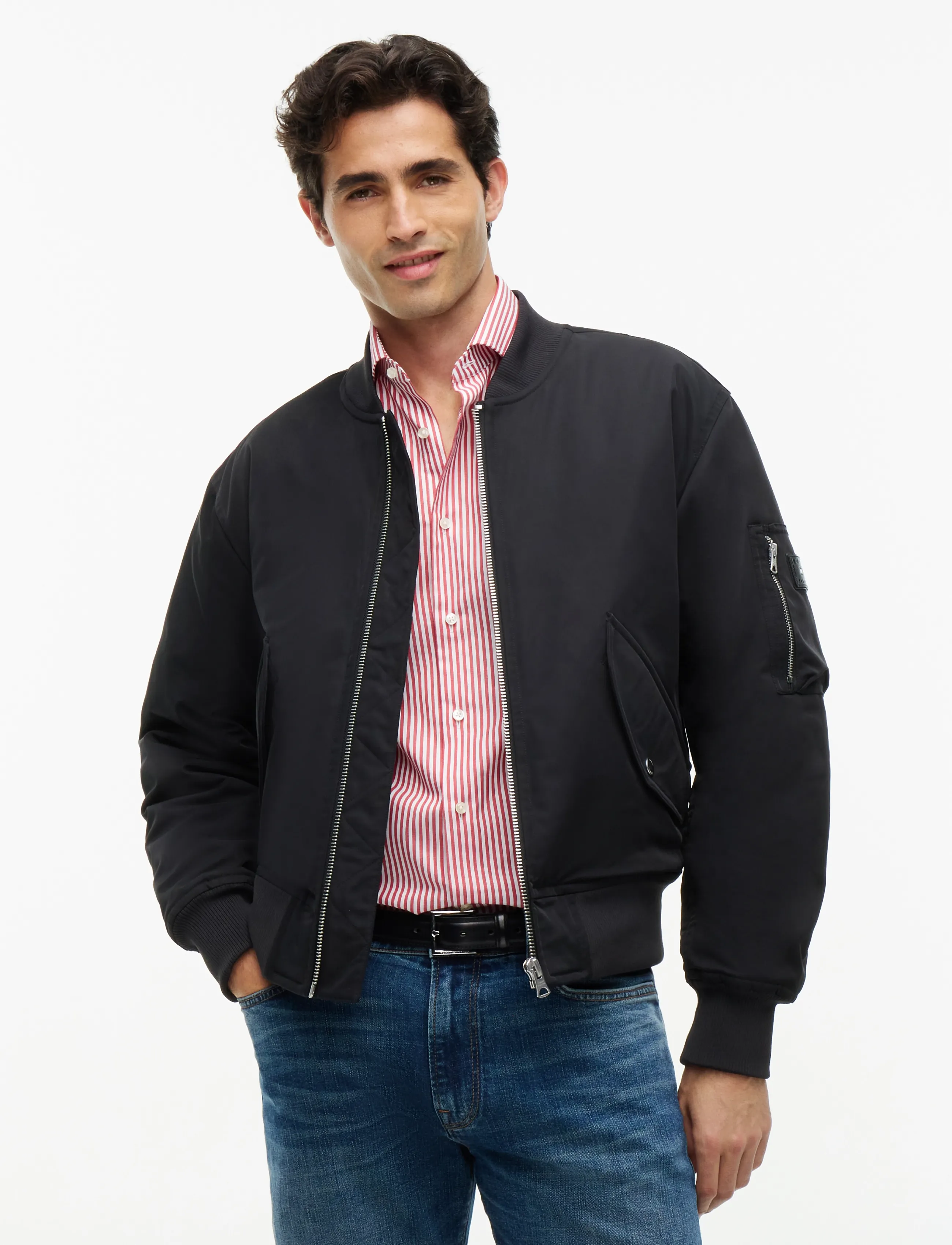 Tommy Hilfiger Padded Bomber Jacket, M, Black, Jakker > Bomberjakker, Herre