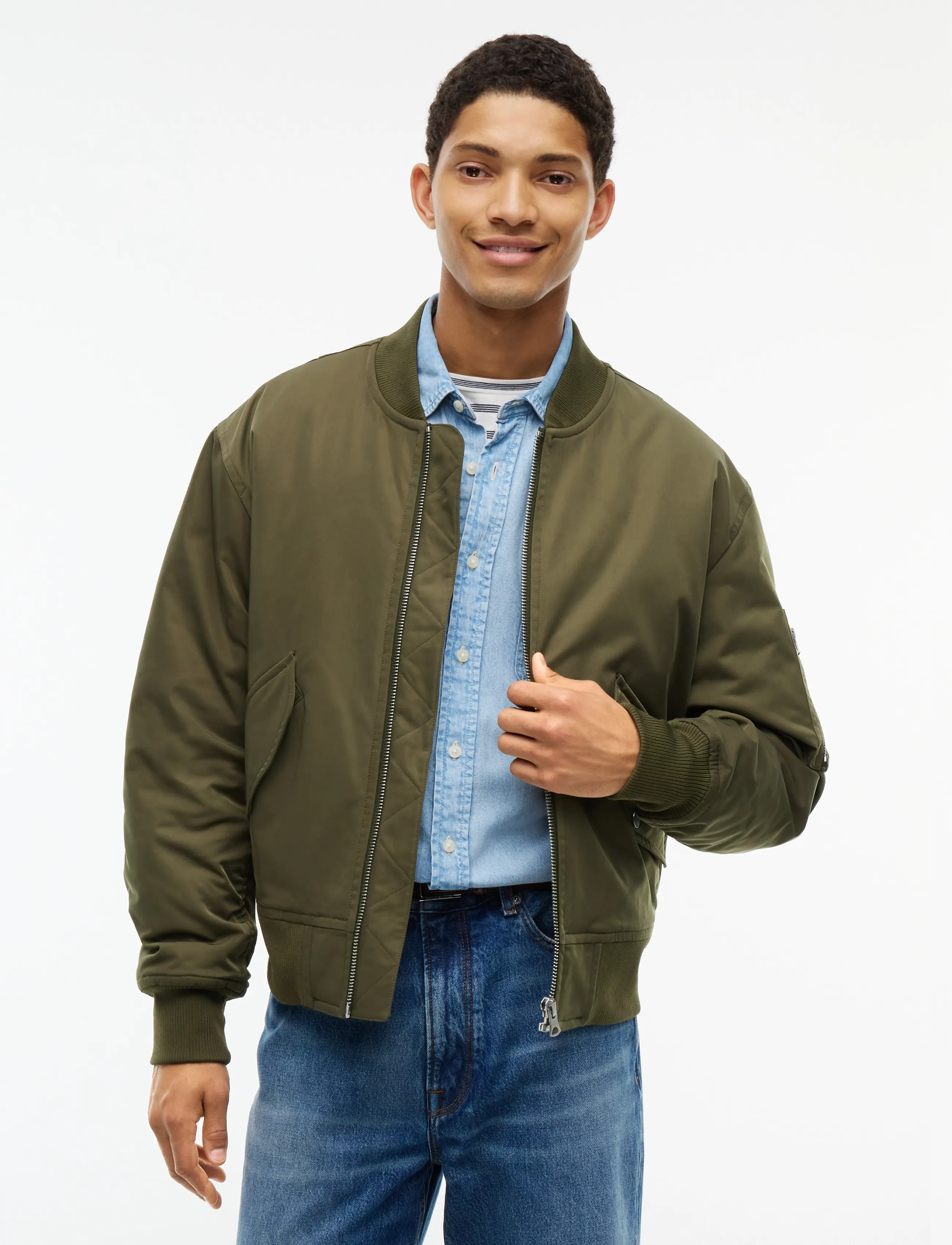 Tommy Hilfiger Padded Bomber Jacket, S, Khaki green, Jakker > Bomberjakker, Herre