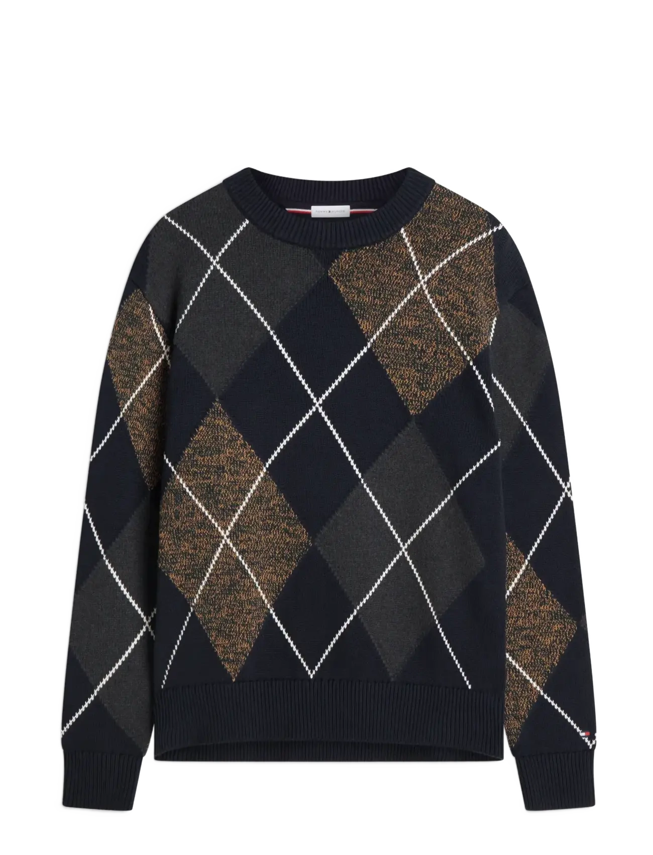 Tommy Hilfiger ARGYLE CREW NECK SWEATER - Kleidung - NAVY BLUE MULTI / navy