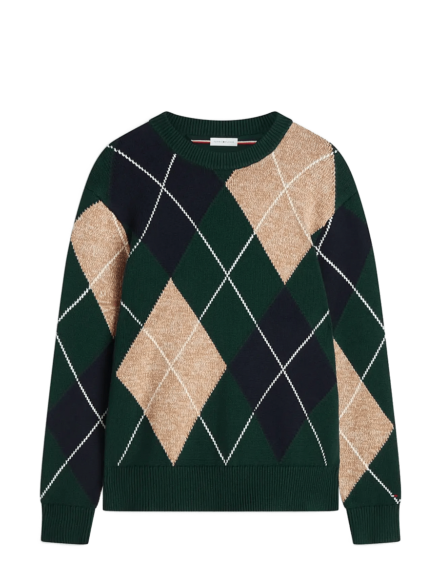 Tommy Hilfiger - ARGYLE CREW NECK SWEATER - rund hals - nocturnal green multi - 1
