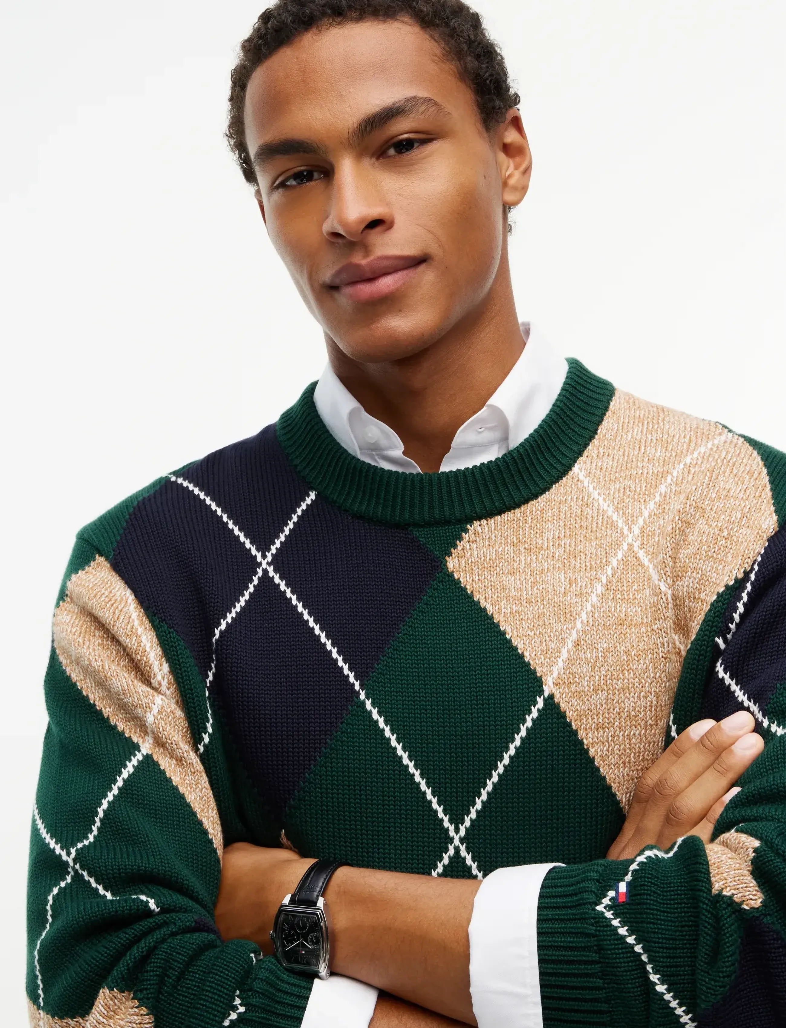 Tommy Hilfiger - ARGYLE CREW NECK SWEATER - rund hals - nocturnal green multi - 3