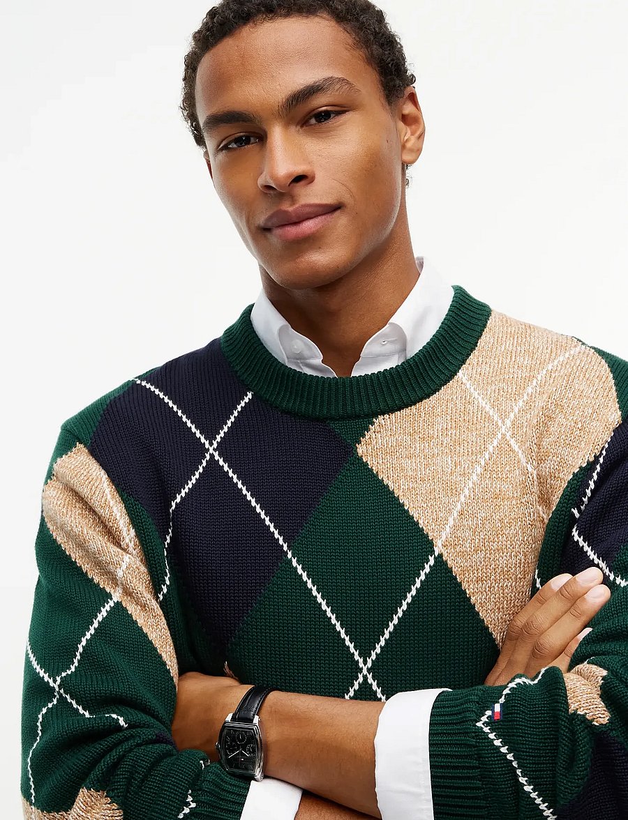Tommy Hilfiger - ARGYLE CREW NECK SWEATER - rund hals - nocturnal green multi - 3