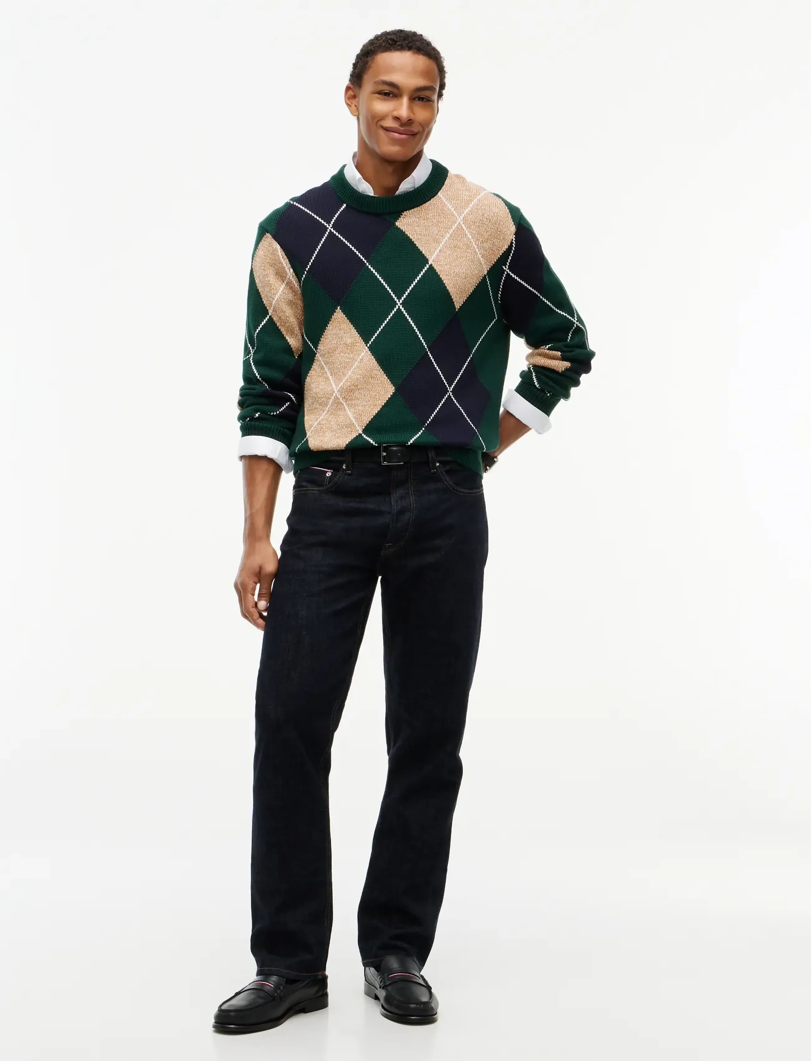 Tommy Hilfiger - ARGYLE CREW NECK SWEATER - rund hals - nocturnal green multi - 4