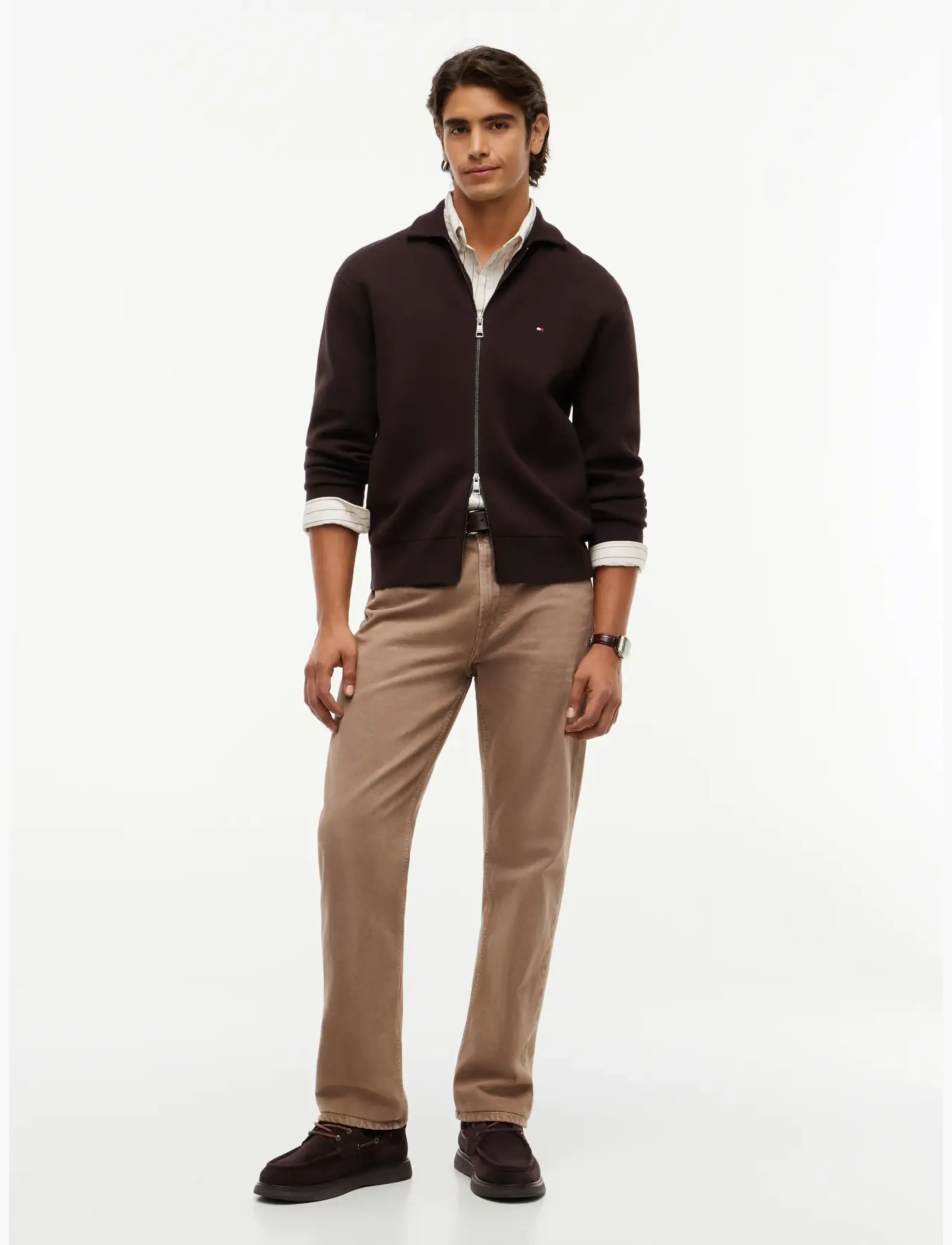 Tommy Hilfiger - FULL MILANO ZIP THROUGH JACKET - chocolate - 4