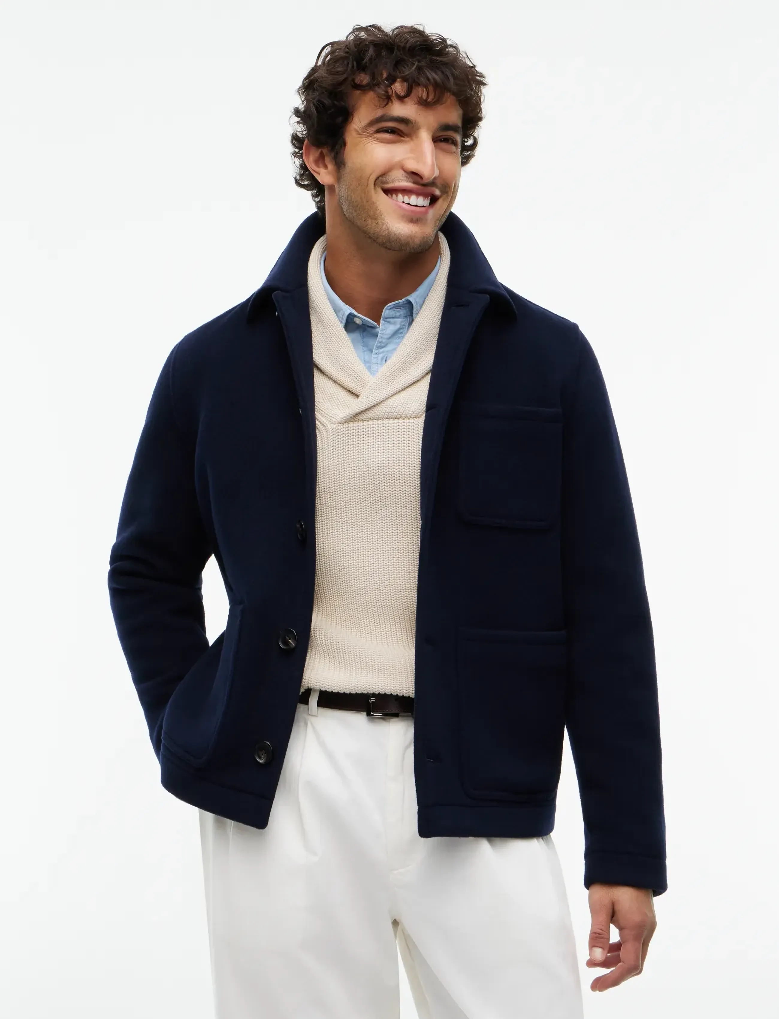 Tommy Hilfiger WOOL CHORE JACKET - Jacken - NAVY BLUE / navy
