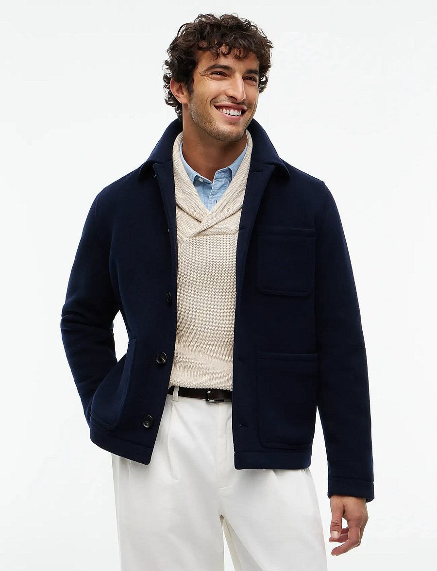 Tommy Hilfiger - WOOL CHORE JACKET - wolljacken - navy blue - 0