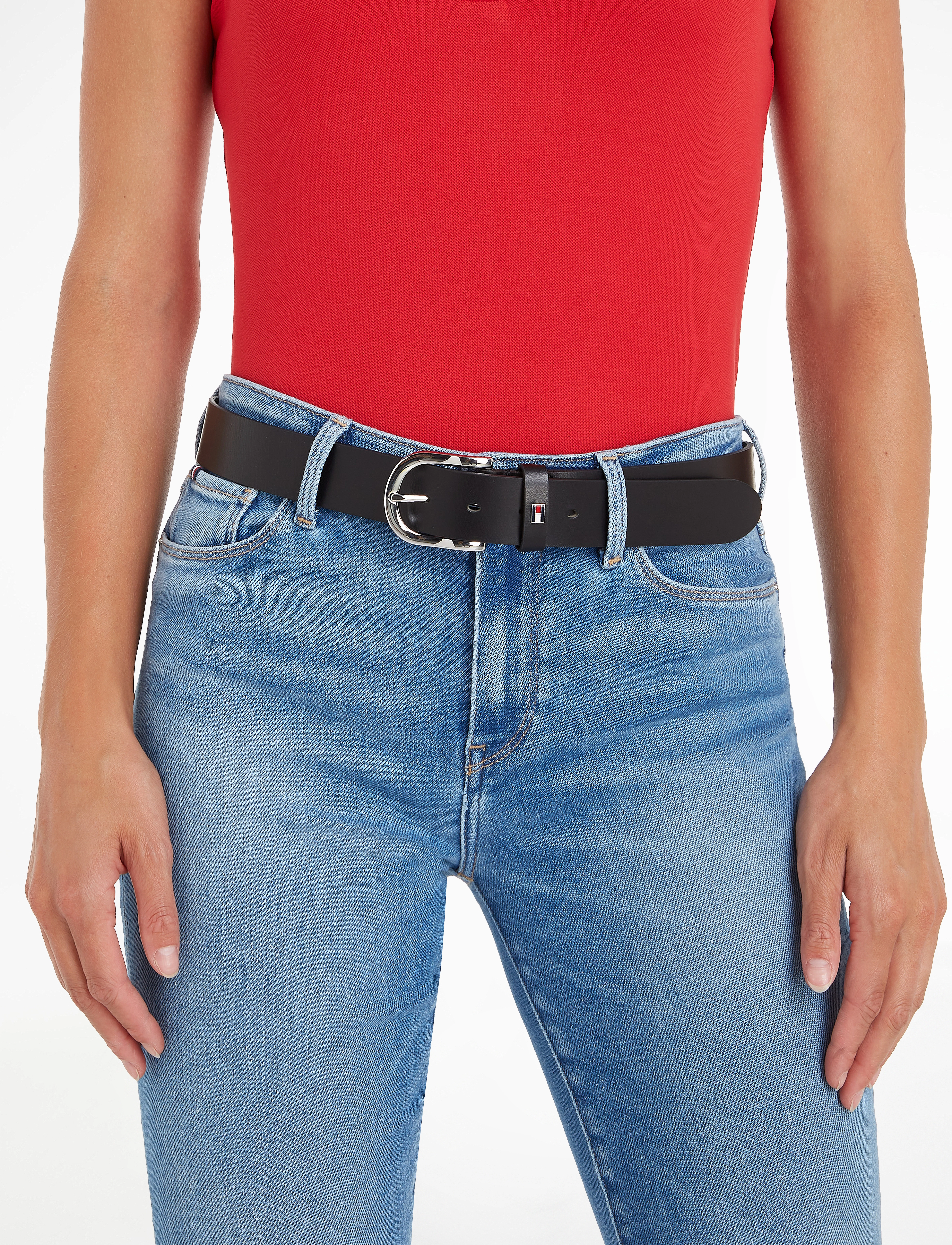 Tommy Hilfiger New Danny Belt, 95, Accessories, Schwarz - Belts, Frauen