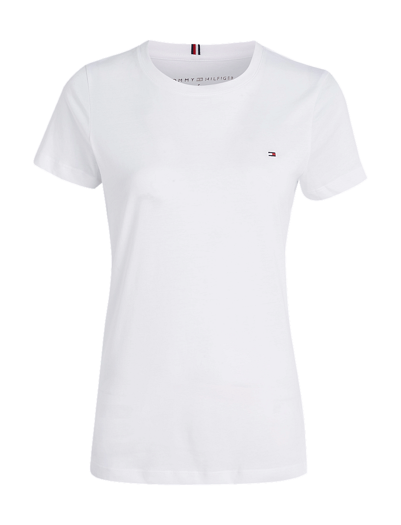 Tommy Hilfiger - HERITAGE CREW NECK TEE - t-shirts - classic white - 1