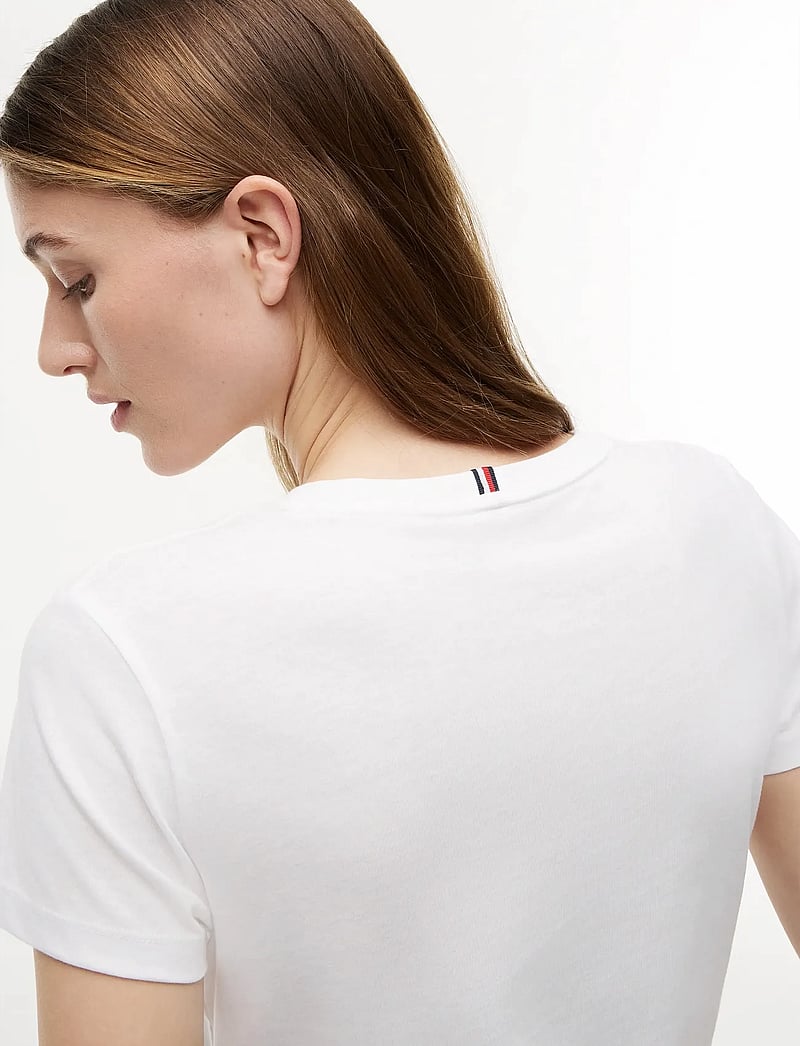 Tommy Hilfiger - HERITAGE CREW NECK TEE - t-shirts - classic white - 4