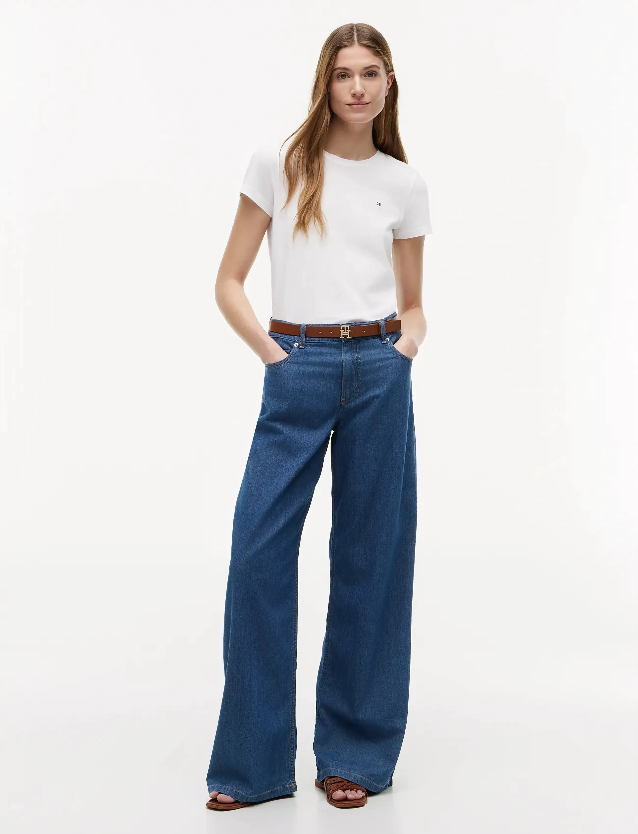 Tommy Hilfiger - HERITAGE CREW NECK TEE - t-shirts - classic white - 5