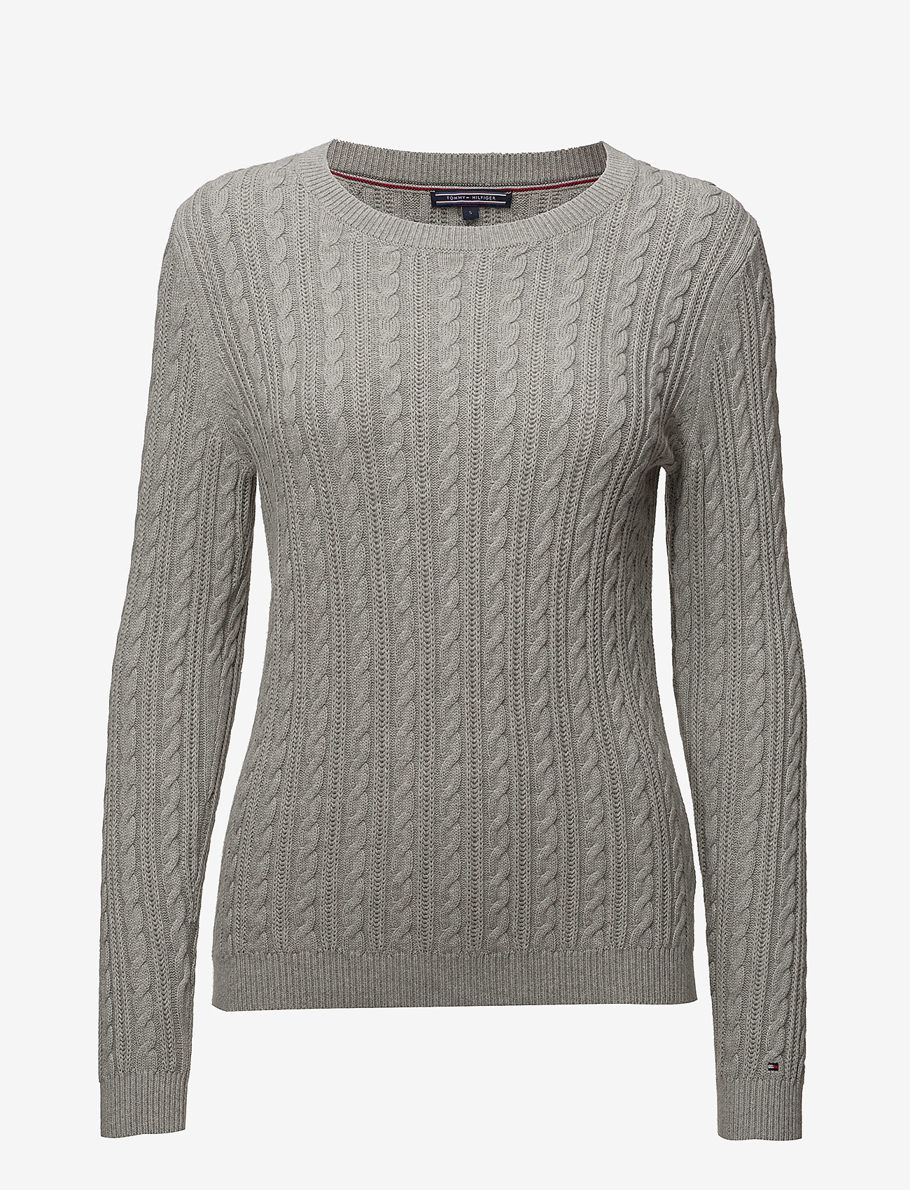 Tommy Hilfiger - PASCALINO CABLE C-NK - light grey htr - 0
