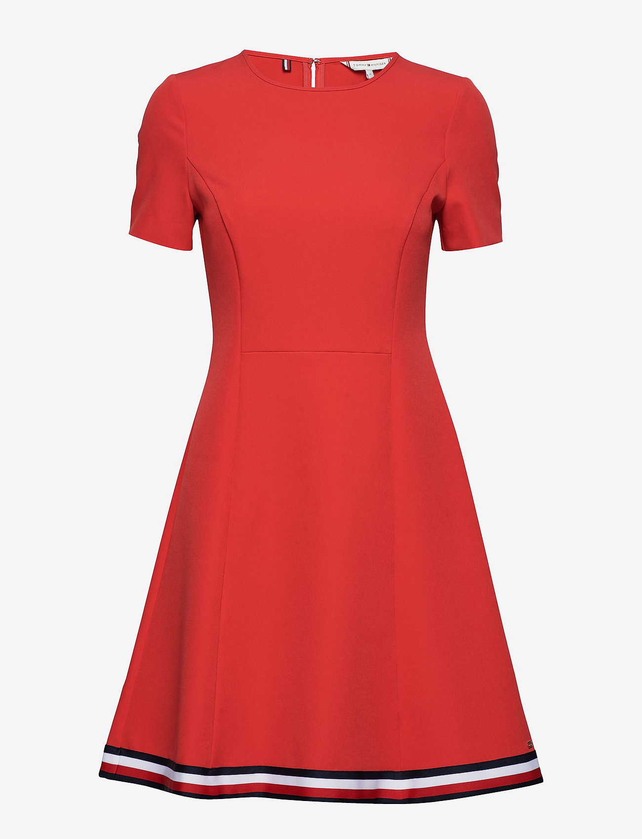 Tommy Hilfiger - ANGELA GLOBAL STP DRESS SS SLV - true red - 0