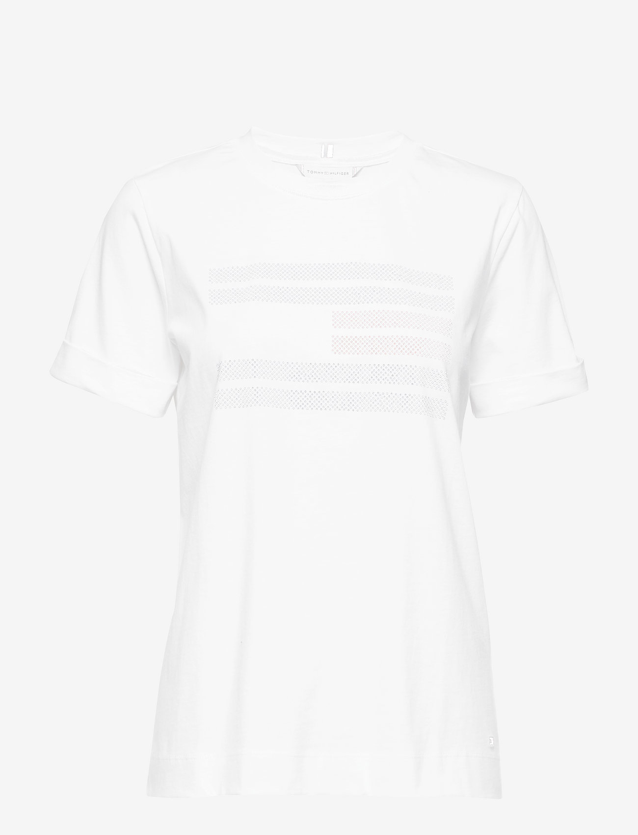 Tommy Hilfiger - TYARA C-NK TEE SS - classic white / flag bling - 0