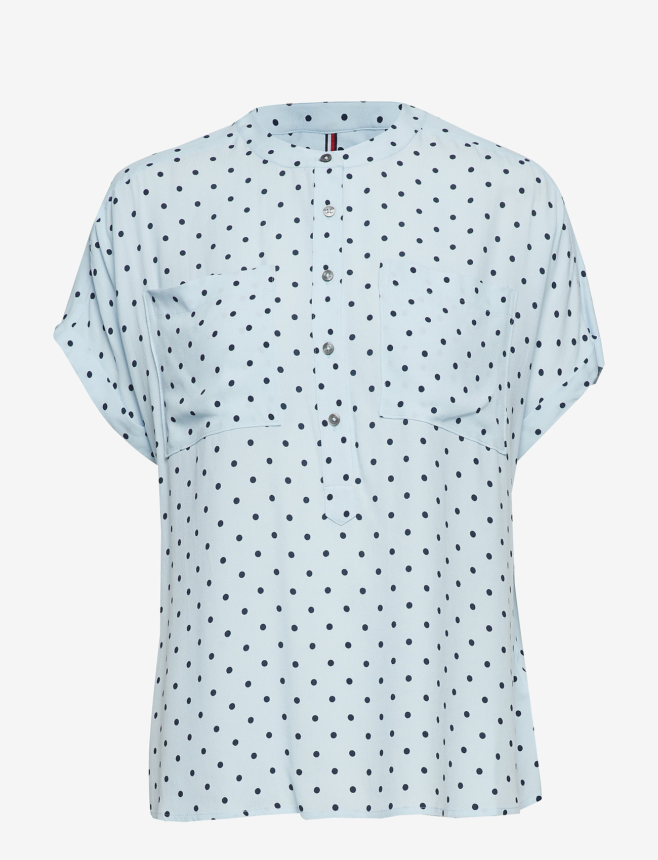 Tommy Hilfiger - FLEUR BLOUSE SS - mini dot / omphalodes - 0