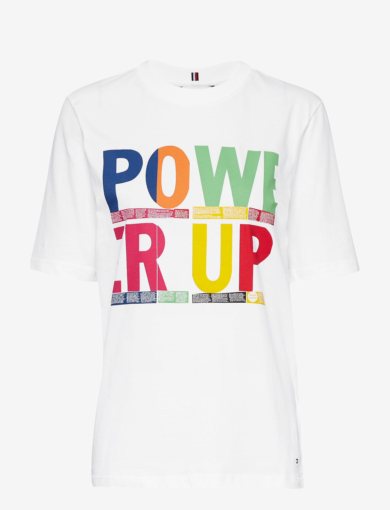 Tommy Hilfiger - TORA OPEN NK TEE SS, - classic white / power up - 0