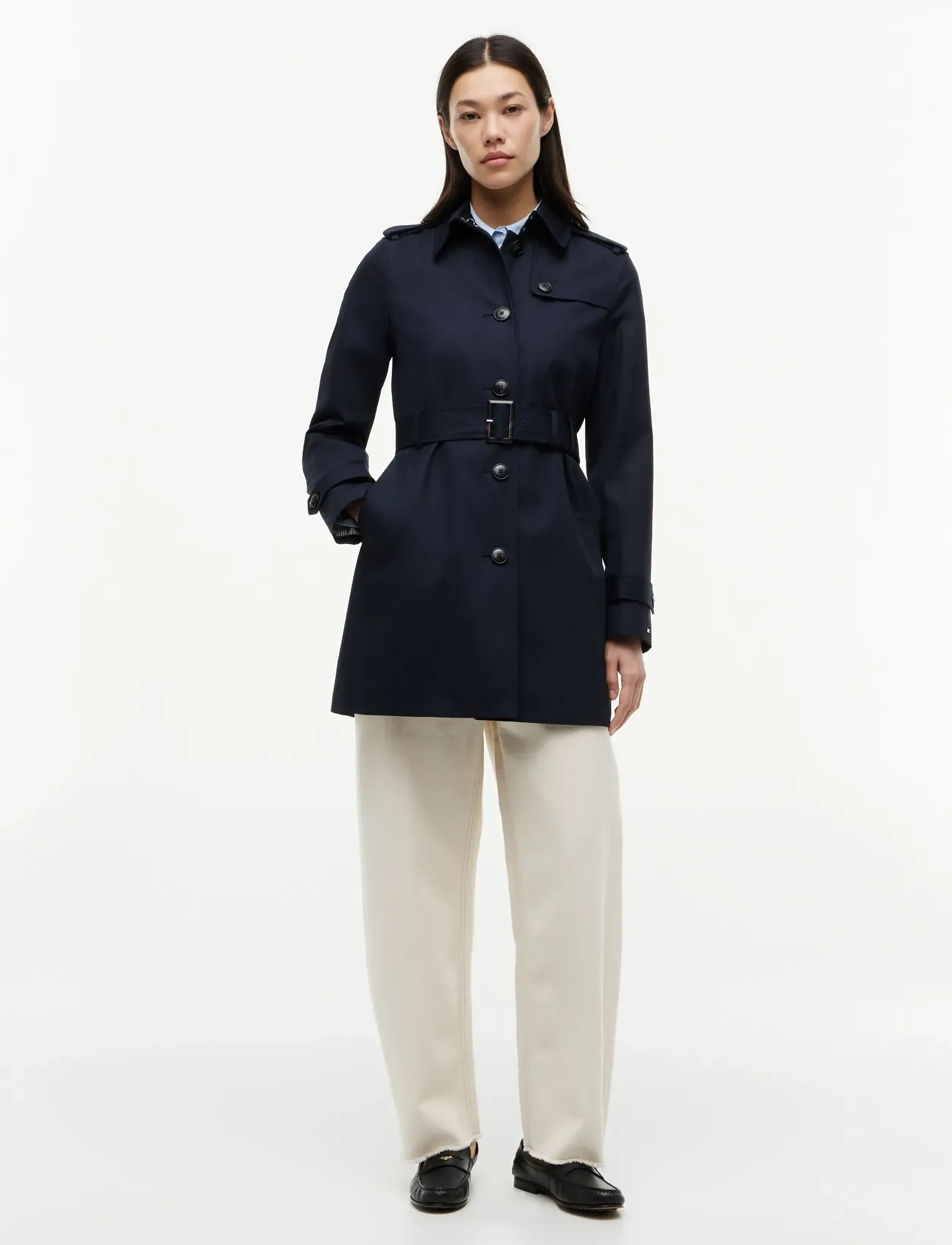 Tommy Hilfiger HERITAGE SINGLE BREASTED TRENCH - Tøj - MIDNIGHT / black