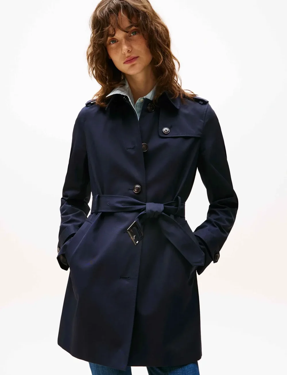 Tommy Hilfiger - HERITAGE SINGLE BREASTED TRENCH - vihmamantlid - midnight - 0