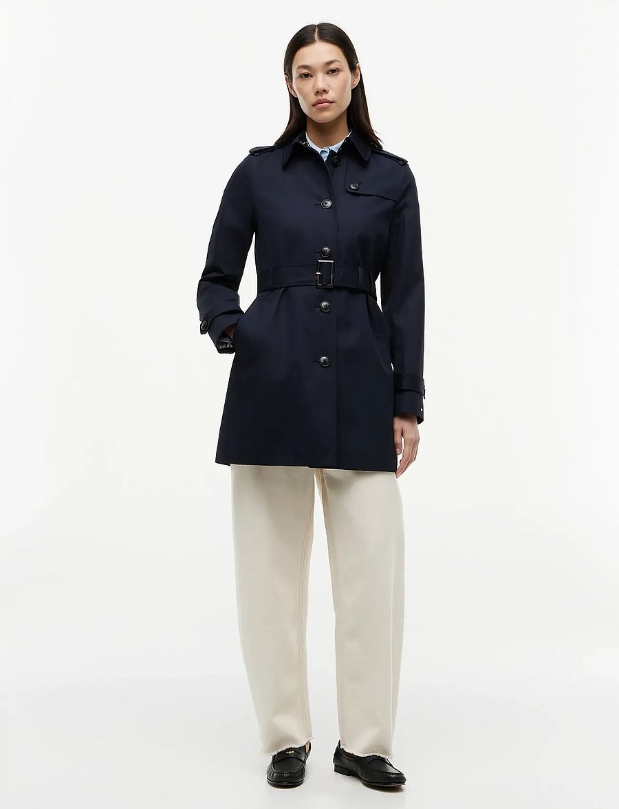 Tommy Hilfiger - HERITAGE SINGLE BREASTED TRENCH - trenchcoats - midnight - 0