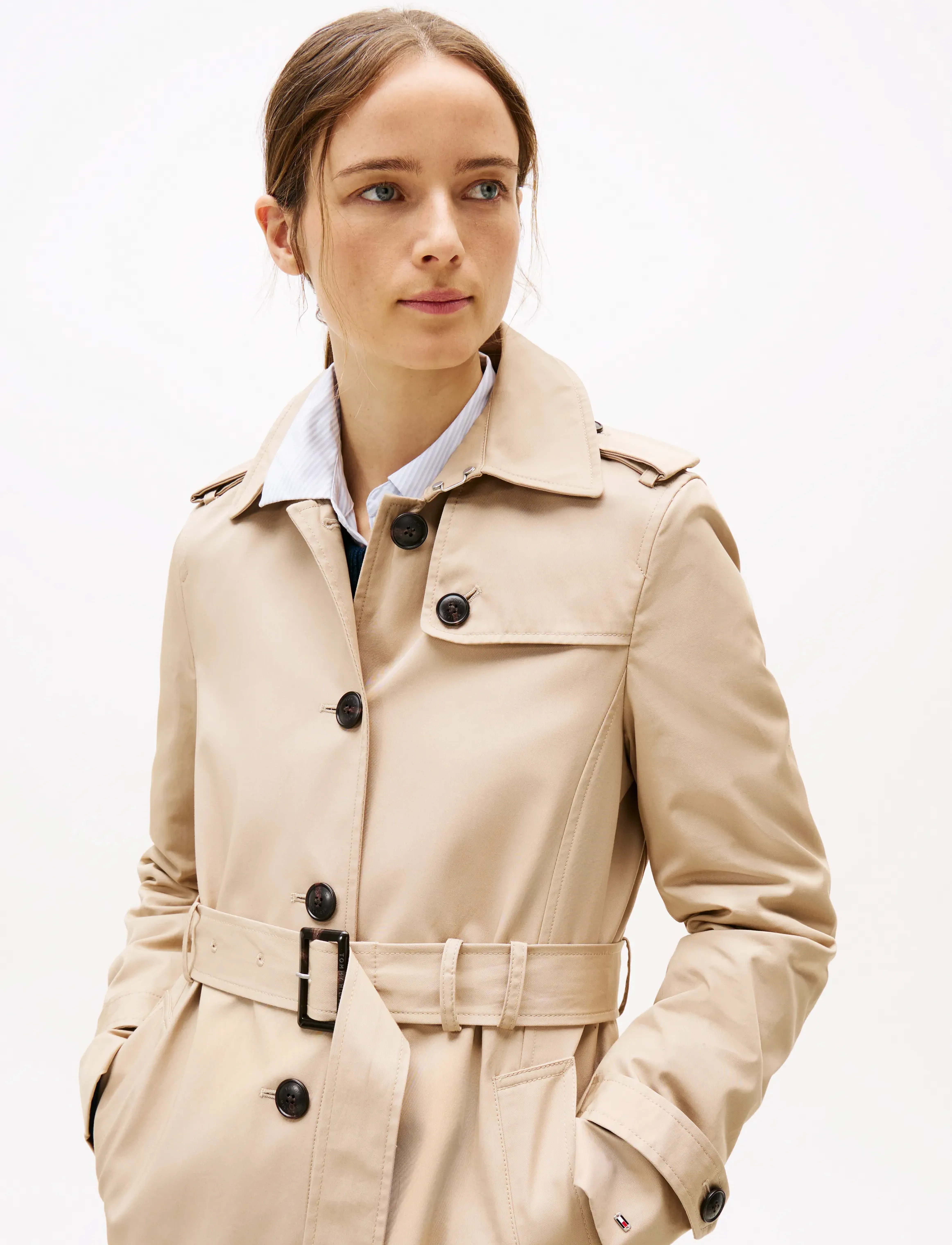 Tommy Hilfiger - HERITAGE SINGLE BREASTED TRENCH - overtøj - nos beige - 4