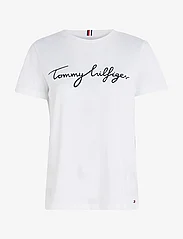 Tommy Hilfiger - HERITAGE CREW NECK GRAPHIC TEE - t-shirt & tops - classic white - 0