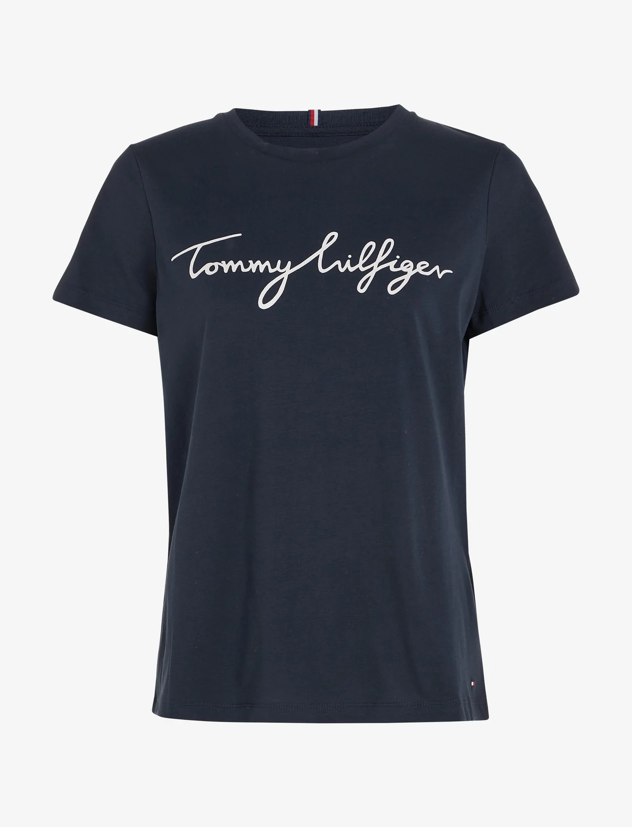 Tommy Hilfiger - HERITAGE CREW NECK GRAPHIC TEE - t-shirts & tops - midnight - 0