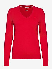 HERITAGE V-NK SWEATER - APPLE RED
