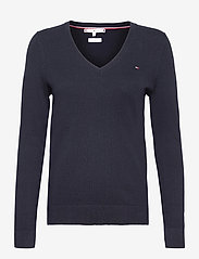 Tommy Hilfiger - HERITAGE V-NK SWEATER - pullover - midnight - 0