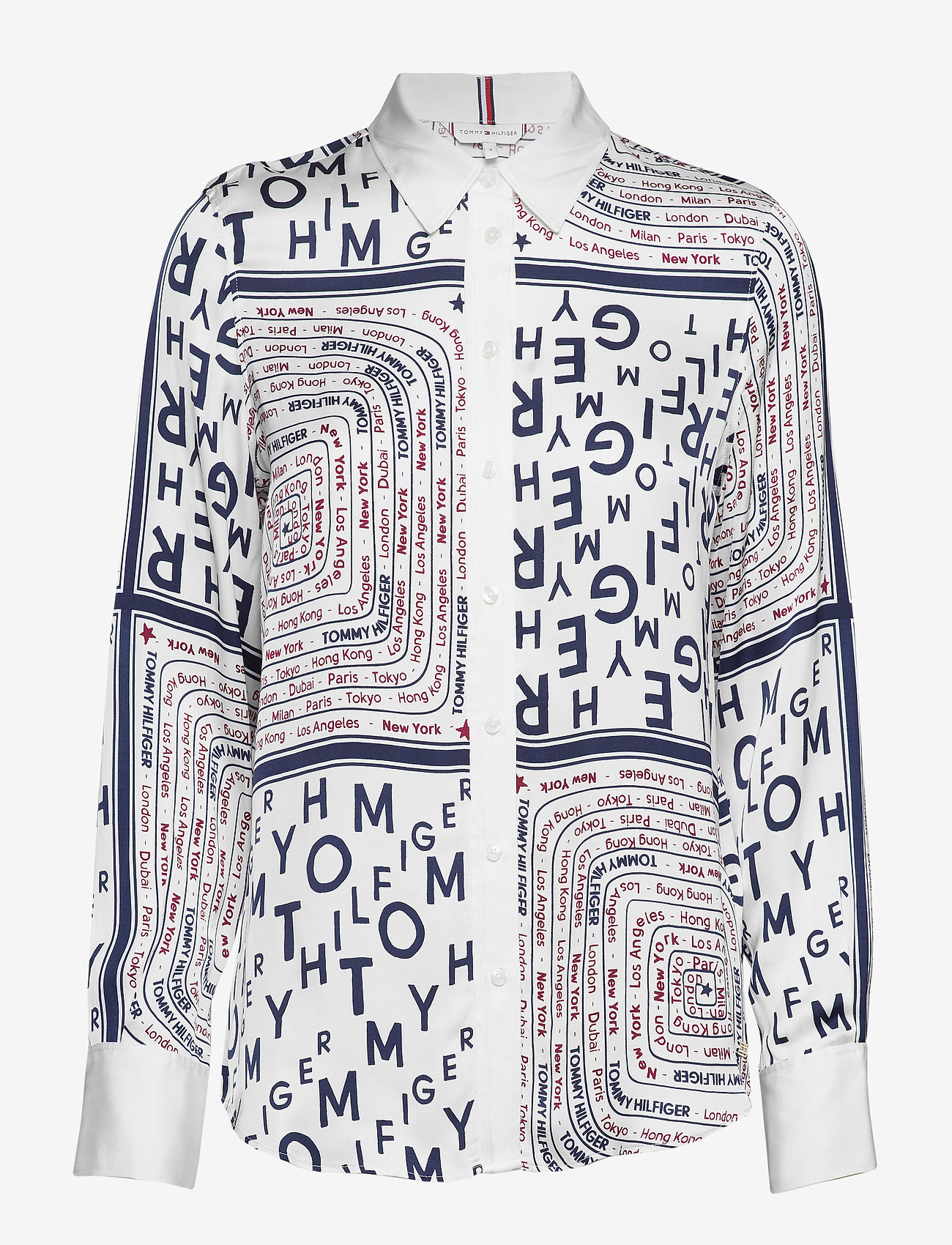Tommy Hilfiger - FLORENCE BLOUSE LS - scarf prt sw / snow white - 0