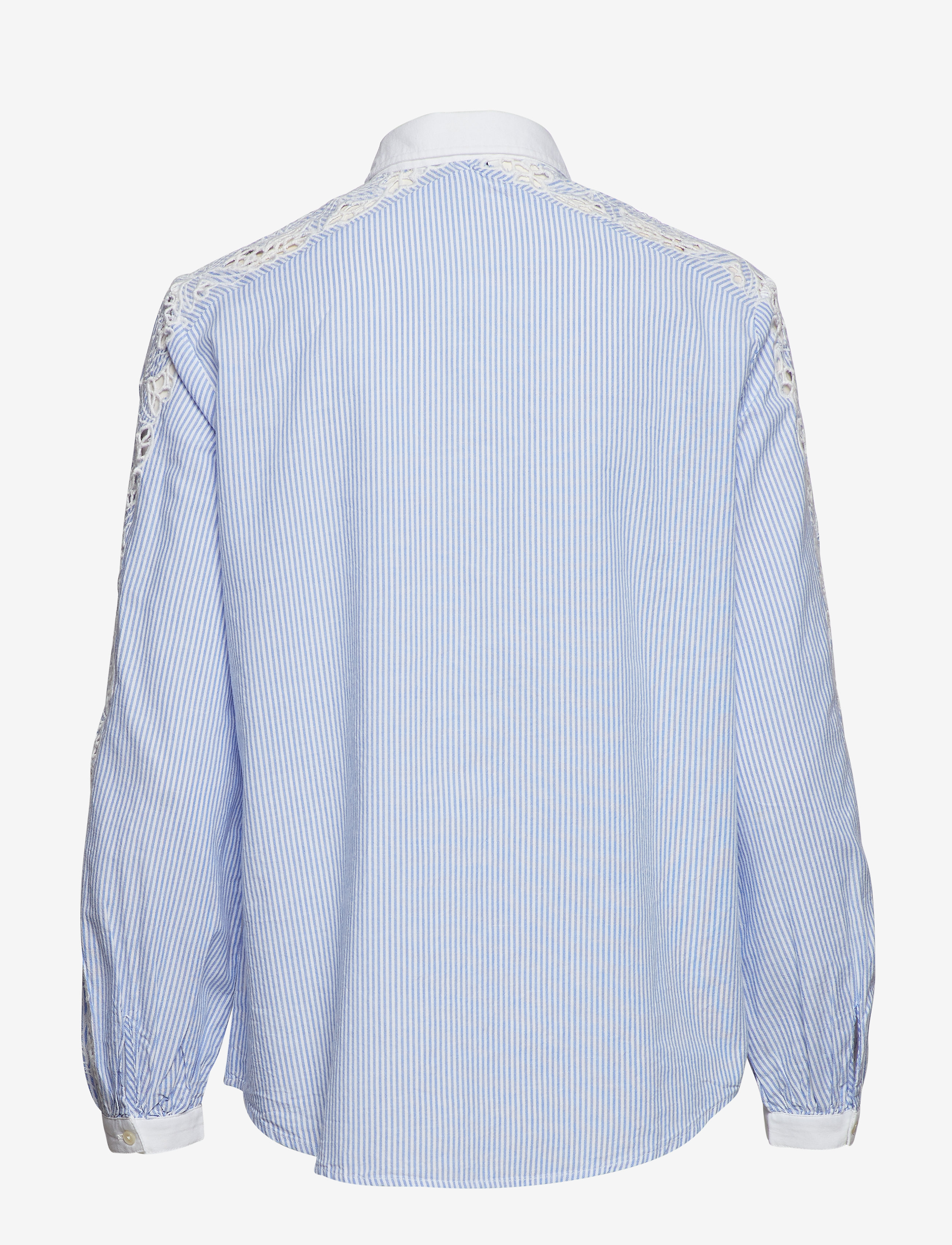 Tommy Hilfiger - EVIE EMB BLOUSE LS - soft we stp yd / ultramarine - 1