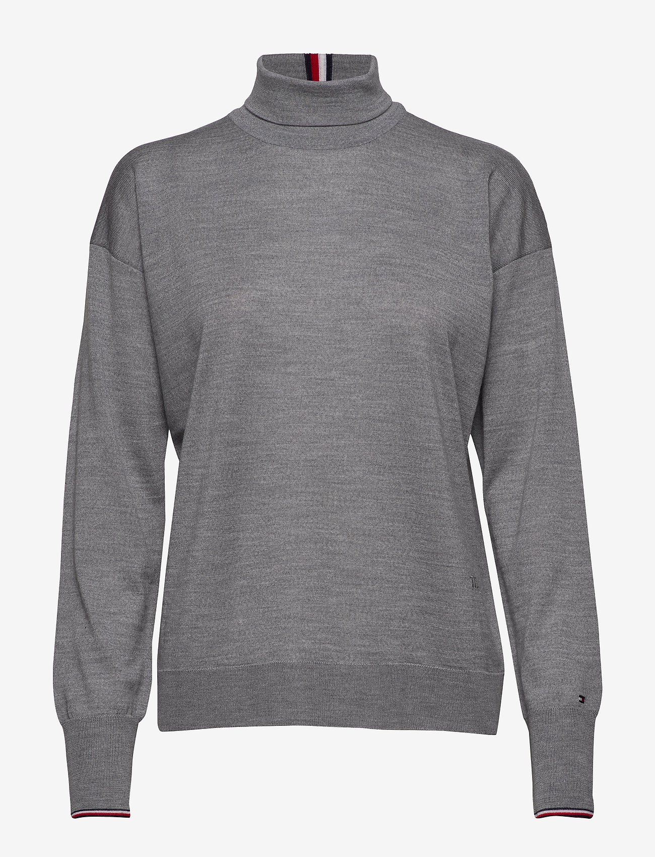 Tommy Hilfiger - TH ESSENTIAL ROLL-NK SWTR - medium grey heather - 0