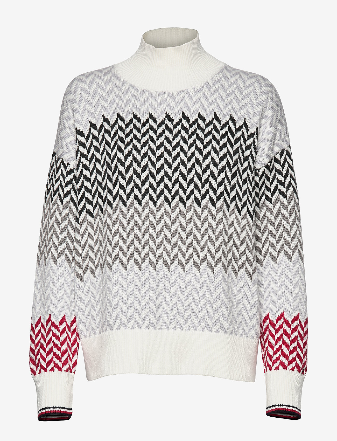 Tommy Hilfiger - SAIGE TURTLE-NK SWTR - geo fair isle white - 0