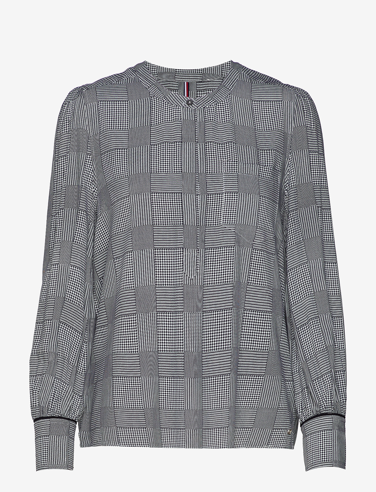 Tommy Hilfiger - TH ESSENTIAL P-OVER BLOUSE LS - prince of wales prt grey - 0