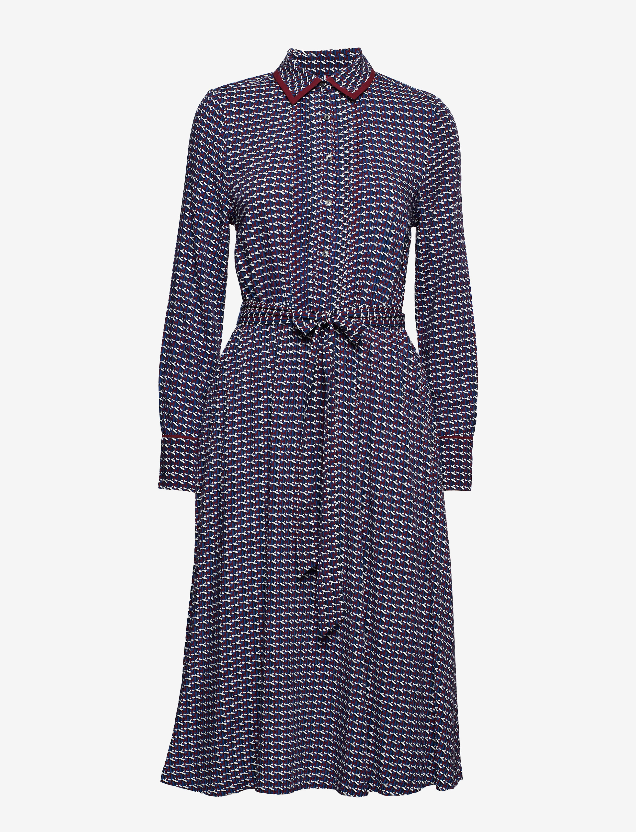 Tommy Hilfiger - ANGIE DRESS LS - th cube surf the web cabernet - 0