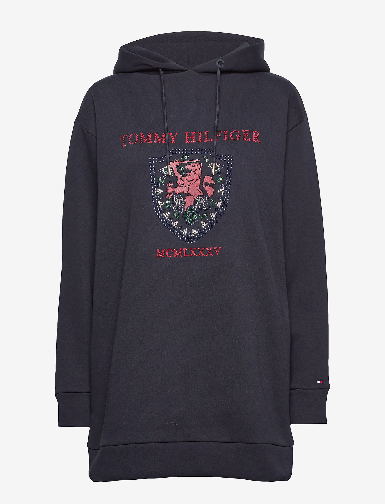 Tommy Hilfiger - KRISTAL HOODED DRESS LS - sky captain - 0