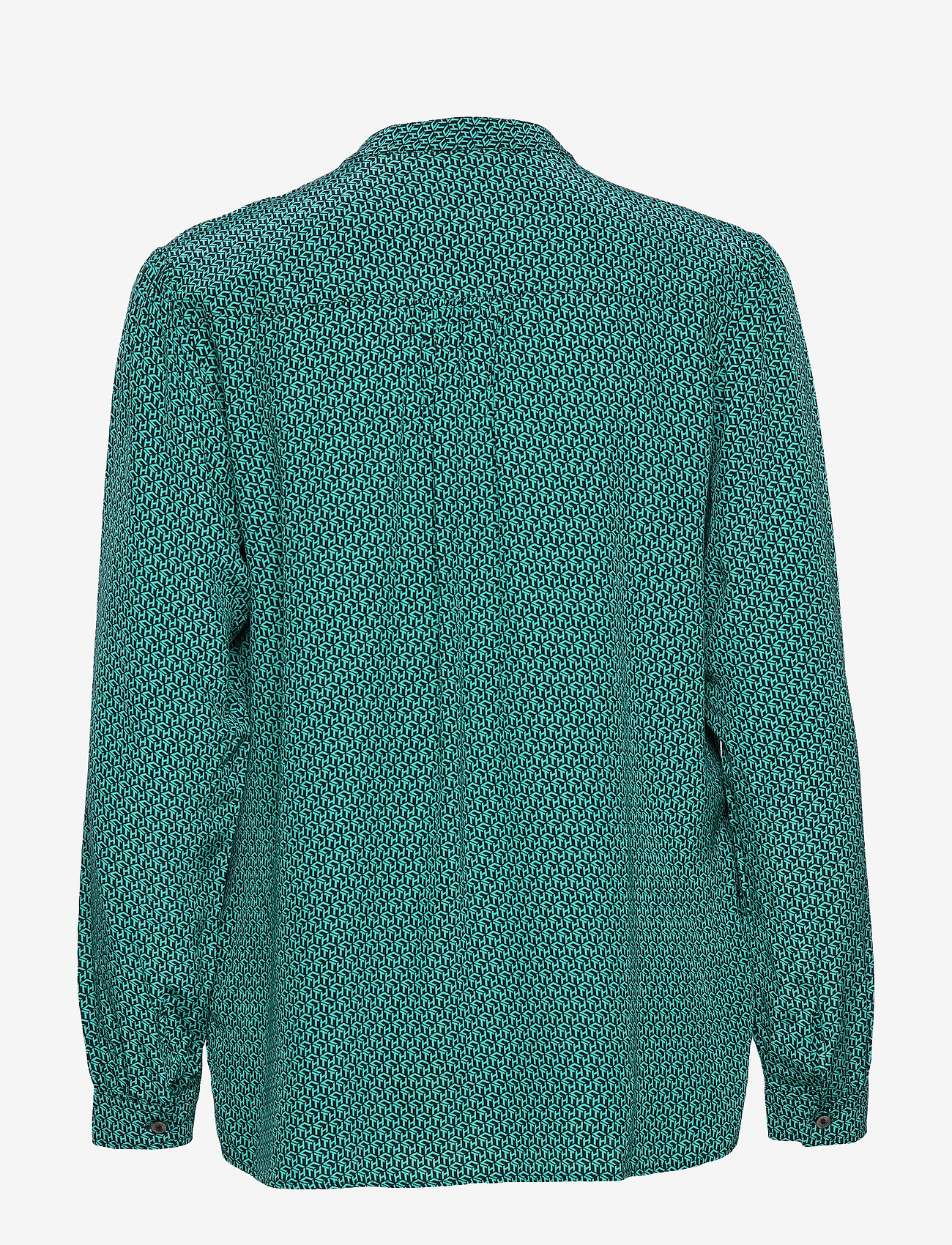 Tommy Hilfiger - DION P-OVER BLOUSE LS - mini monogram - dusty teal blk - 1