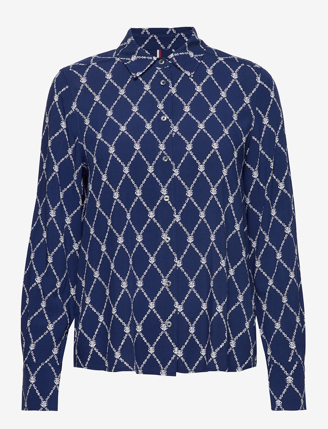 Tommy Hilfiger - DANEE BLOUSE LS - thc monogram prt / blue ink - 0