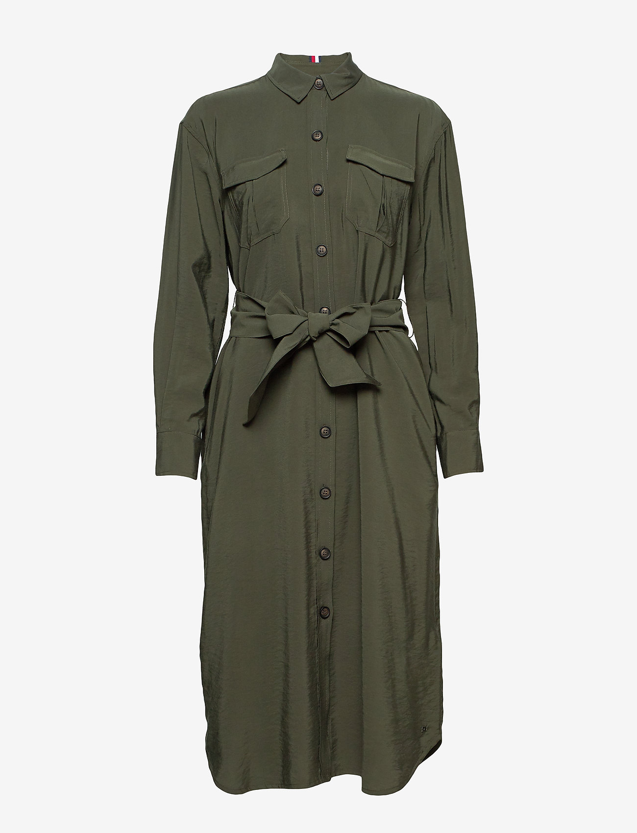 Tommy Hilfiger - FLO DRESS LS WE - army green - 0