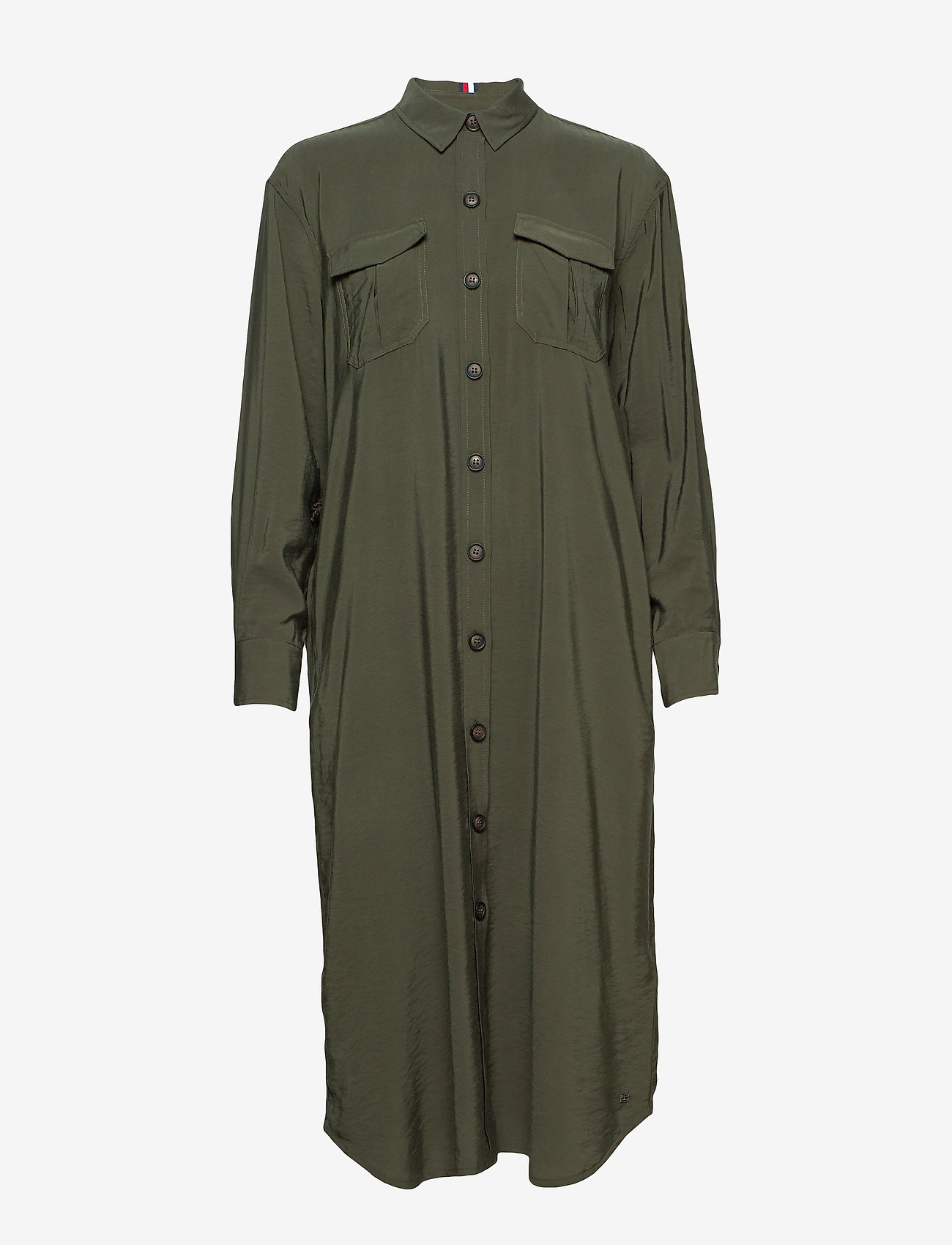 Tommy Hilfiger - FLO DRESS LS WE - army green - 4
