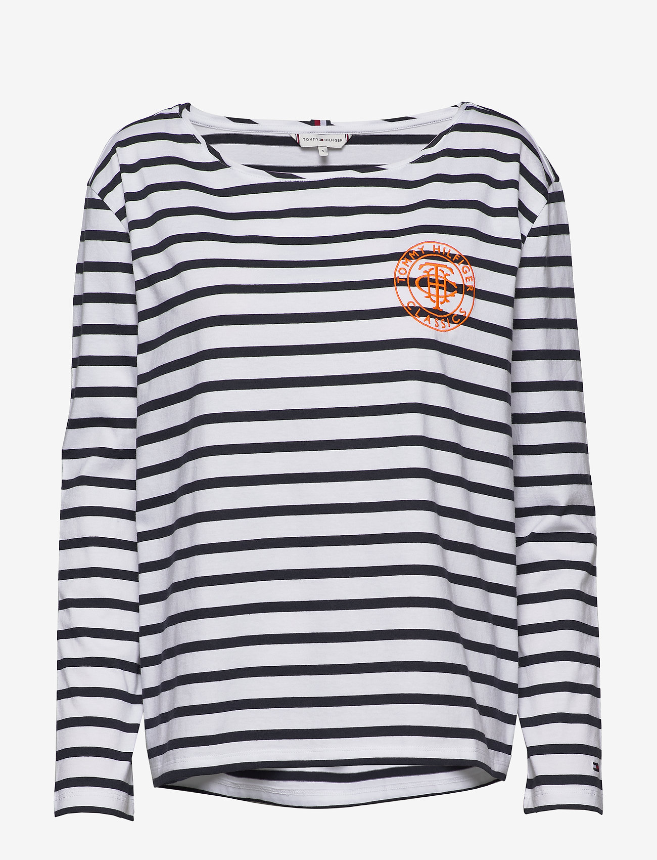 Tommy Hilfiger - TH ESSENTIAL RELAXED - breton stp / desert sky - whit - 0